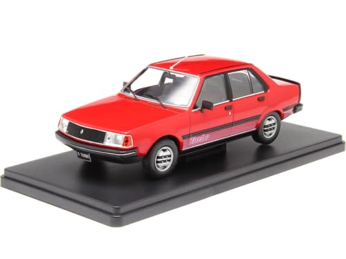 Cochesdemetal 1:24 Renault 18 R18 Turbo Rot Metallauto Erwachsene (Unisex) Auto-Enthusiasten, Sammler von Cochesdemetal