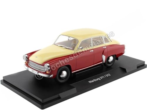 Modellfahrzeug Wartburg 311, dunkelrot beige, 1959. von Model Car Group