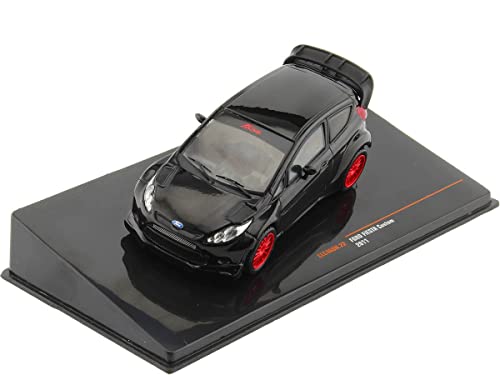 Cochesdemetal Ford Fiesta MK7 Custom Black 1:43 IXO Models CLC468N Auto Modellauto für Erwachsene Sammler von Cochesdemetal