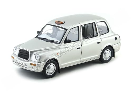 Kompatibel mit 1998 Austin TX1 London Taxi Cab Platinum Silver 1:18 Sun Star 1125 von Cochesdemetal