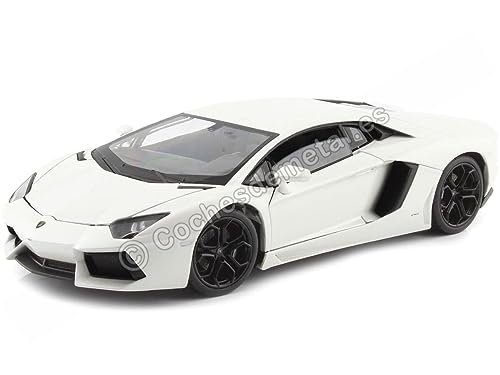 Kompatibel mit 2011 Lamborghini Aventador LP700-4 Weiß 1:24 Welly 24033 von Cochesdemetal