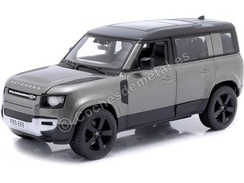 Kompatibel mit Land Rover Defender 110 Dunkelgrau Metallic 1:24 Bburago 18-21101 von Cochesdemetal