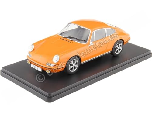 Kompatibel mit Porsche 911 S Orange 1:24 WhiteBox 124174 von Cochesdemetal