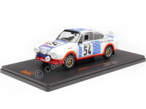 Cochesdemetal Skoda 130 RS Nr. 54 Kvaizar/Kotek Rallye Monte Carlo 1:24 IXO Modellauto für Erwachsene Hobbyisten und Sammler von Cochesdemetal