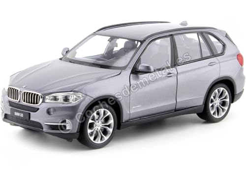 Passend für 2015 BMW X5 (F15) Dunkelgrau 1:24 Welly 24052 von Cochesdemetal