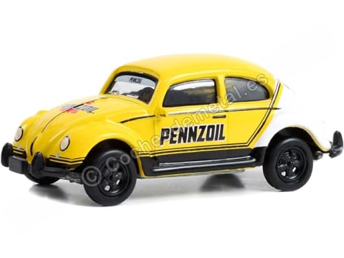 Passend für Classic Volkswagen VW Beetle Pennzoil Racing Club Vee-Dub Series 16" 1:64 Greenlight 36070E von Cochesdemetal
