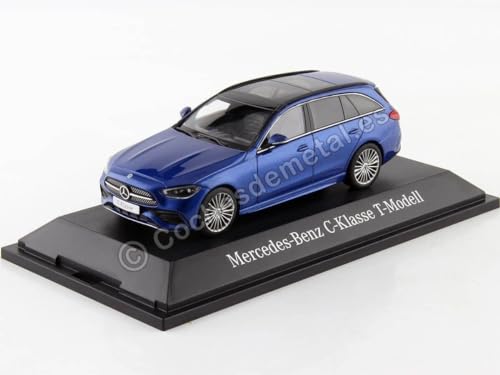 Passend für Mercedes-Benz Class-C Model-T AMG Line (S206) Blue Spectral 1:43 Dealer Edition B66960640 von Cochesdemetal