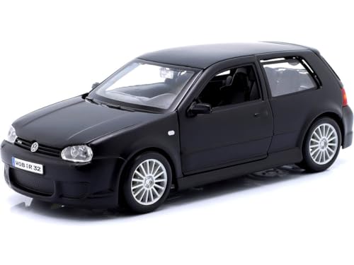 Passend für VW Golf R32 Mk4 V6 Schwarz Matt 124 Maisto 31290 Passend für VW Golf R32 Mk4 V6 Schwarz Matt 124 Maisto 31290 von Cochesdemetal