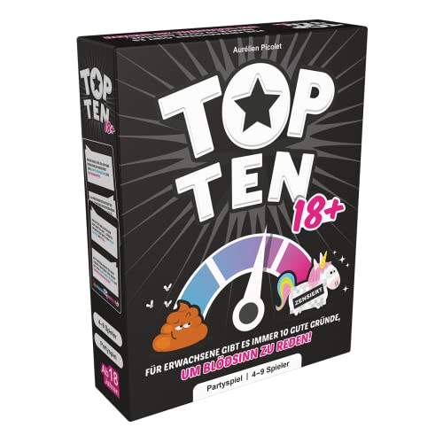 Cocktail Games, Top Ten 18+, Partyspiel, Kartenspiel, 4-9 Spieler, Ab 18+ Jahren, 30 Minuten, Deutsch, Mehrfarbig, Bunt von Cocktail Games