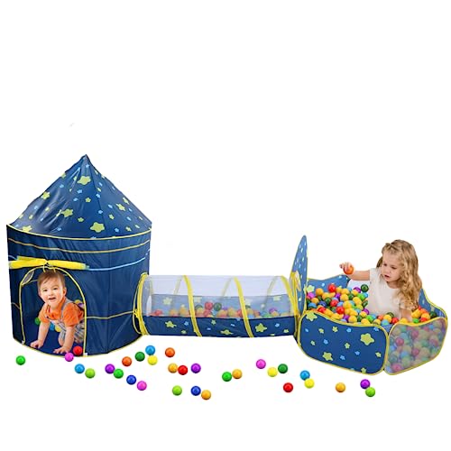 3-in-1 Kinderspielzelt für Kinder mit Krabbeltunnel Spielhaus Bällebad, Kinderzelt Babyzelt mit Entdeckungstunnel, Kinder Pop Up Zelt Spielzelt für Jungen Mädchen Babys, Drinnen und Draußen 3-in-1 Kinderspielzelt für Kinder mit Krabbeltunnel Spielhaus Bällebad, Kinderzelt Babyzelt mit Entdeckungstunnel, Kinder Pop Up Zelt Spielzelt für Jungen Mädchen Babys, Drinnen und Draußen von Cocoarm