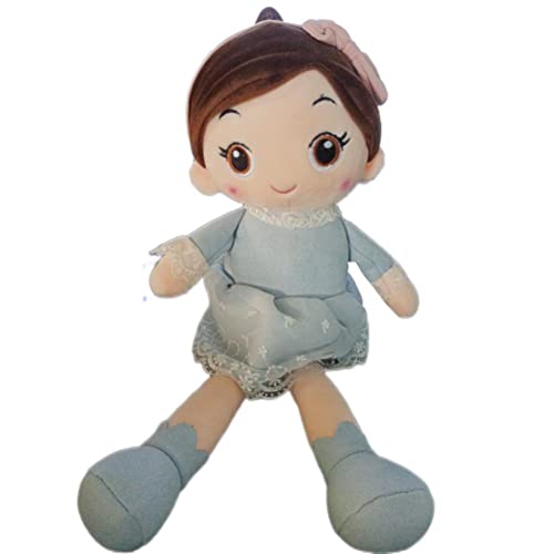 40 cm Süße Stoffpuppenspielzeug Weiche Plüschpuppe mit Geflochtenem Haar und Wunderschönem Rock für Mädchenzimmerdekoration und (Gray) von Cocoarm
