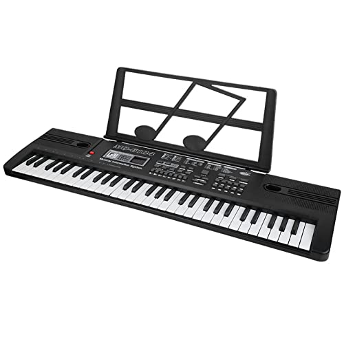 61 Tasten, Digitale Musik, Elektronische Orgel, Tragbares Keyboard mit Mikrofon für Kinder – 16 Klangfarben, 8 Percussion-Effekte, 10 Rhythmen, 6 Demos von Cocoarm