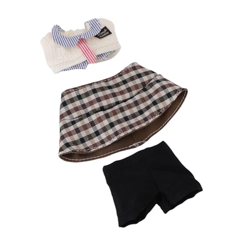 Cocoarm 17 cm Niedliche Puppenkleidung, Faserkleidung mit Eimerhut, Top und Hosen für 17 cm Puppenanzug und Lässige Ausstellung von Cocoarm