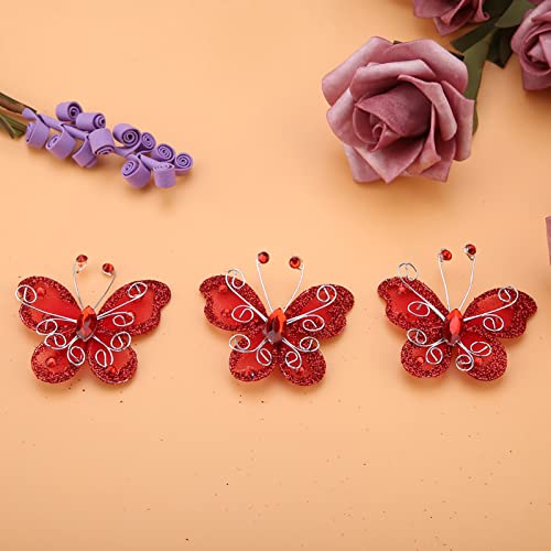 Cocoarm 24pcs weiß, Blau, Rosa, Lila, Rote Glitzerschmetterlinge Wandtür Dekorationen für die Hochzeitsfeier der Kleidung, Ideal für Personalisierte Geschenke oder Dekorationen, Einfach zu Bedienen Cocoarm 24pcs weiß, Blau, Rosa, Lila, Rote Glitzerschmetterlinge Wandtür Dekorationen für die Hochzeitsfeier der Kleidung, Ideal für Personalisierte Geschenke oder Dekorationen, Einfach zu Bedienen von Cocoarm