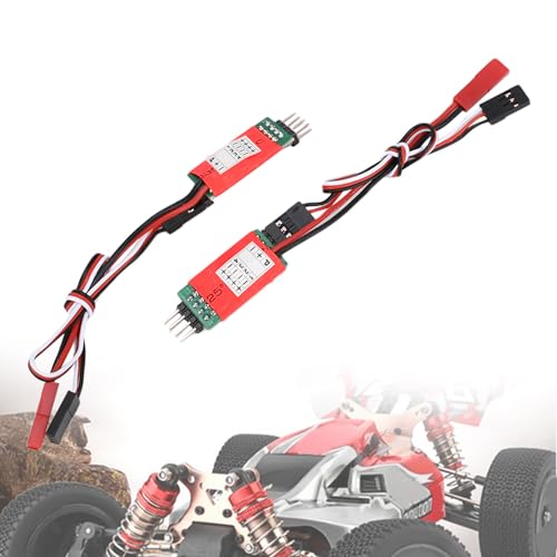 Cocoarm Die Resistenten RC -Lichter Wechseln Kompakt und Licht für Die Kontrolle des RC -Autos für Mehr Freude für Die Modellauto Lüfter (E-Typ-Schaltertyp rot) von Cocoarm