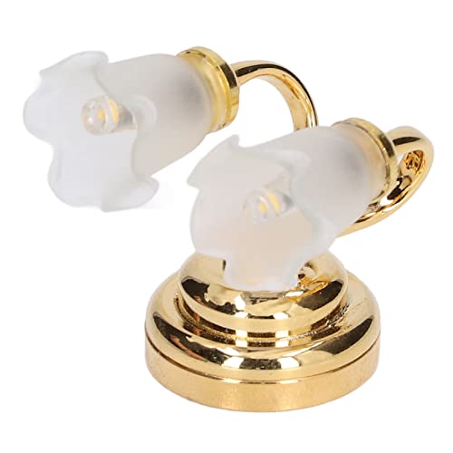 Cocoarm Dollhouse Miniatur Doppelkopfwandlampe Süßes LED -Licht für Puppenhausdekoration, Einfach zu Bedienen für, Metall und Glasmaterial Cocoarm Dollhouse Miniatur Doppelkopfwandlampe Süßes LED -Licht für Puppenhausdekoration, Einfach zu Bedienen für, Metall und Glasmaterial von Cocoarm