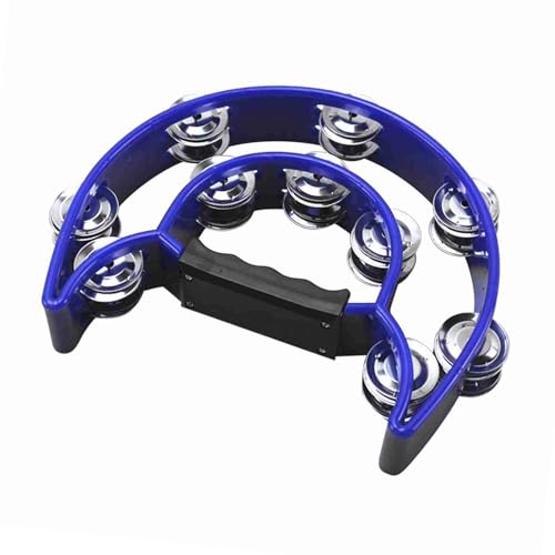 Cocoarm Doppelreihe Tambourin, Handheld -Tamburin mit Ergonomischem Griff, Ideal für KTV -Party, Klassenzimmer, Konzert, Karneval (Blue) von Cocoarm