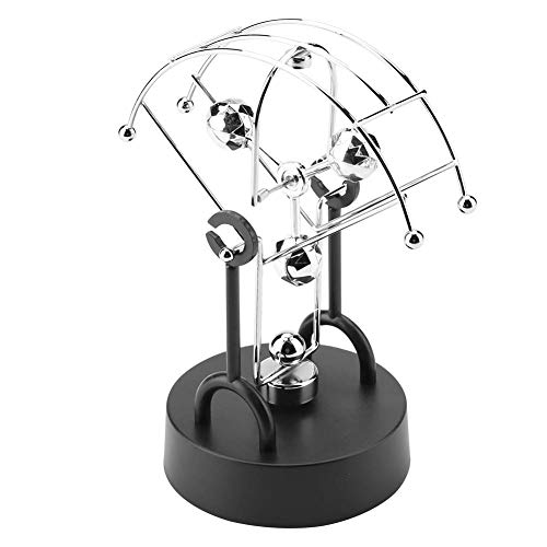 Cocoarm Eisen -Plastik -Schwungvorrichtung, Batteriebetriebene, Kinetische Kunsthandwerksschreibtischdekor für Büro Heimschlafzimmer, Schwingende Ornament mit Modernem Design (B102) von Cocoarm