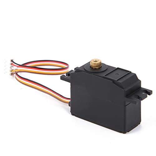 Cocoarm Exquisite Kunststoffausrüstung Servo für Wltoys 12428/12427 RC -Auto, Verschleiß und Korrosionsbeständigkeit, Schwarz, Schwarz von Cocoarm