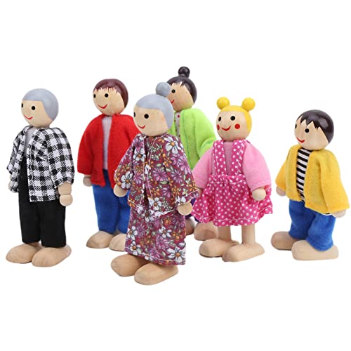 Cocoarm Hochwertige Familienpuppen Miniaturen Spielzeug für Einfallsreiches Spiel, Dock Accessoires für (6 japanische und koreanische Puppen) von Cocoarm