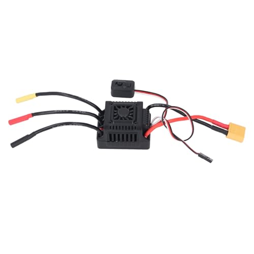 Cocoarm Hohe Leistung 45A RC Bürstenloser ESC, Schwarze, Verstellbare Bremskraft, Alle Wetterleistung, für 1/10 RC -Auto -ESC, Geeignet für Vierradfahrzeuge von Cocoarm