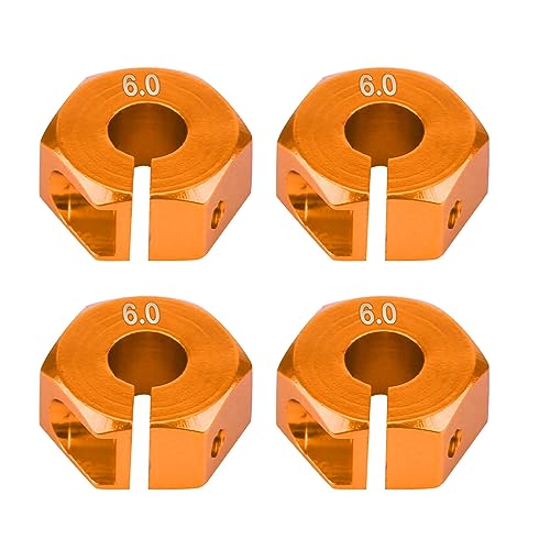 Cocoarm Langlebige 12 -Mm -Hex Navadapter für HSP 1/10 RC Auto, Bleiben Nicht Hängen, Einfache Installation, Geeignet für Auto, Hochwertige Aluminiumlegierung (lila, 6 Mm, 4) für Kurze LKW von Cocoarm
