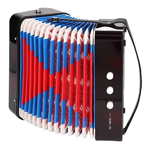 Cocoarm Musikinstrument des Akkordeons für Abs Plastik 7 Tonic Key Accordion Toy für die Entwicklung von Kindern, Lustiger Geburtstag für Gemeinsame Aufführung (Black) von Cocoarm