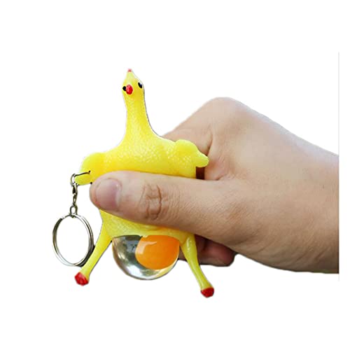 Cocoarm Netter Hühnchen -Schlüsselbund Lustiger Squeeze -Spielzeug mit Realistischer Eierüberraschung für Stress Relief Weicher Gummi 3.5in Cocoarm Netter Hühnchen -Schlüsselbund Lustiger Squeeze -Spielzeug mit Realistischer Eierüberraschung für Stress Relief Weicher Gummi 3.5in von Cocoarm