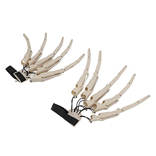 Cocoarm Skelett -Knochenklauenhand, 3D -gedruckte Gelenkfingerhandschuhe, für Halloween Partys, Spukhäuser, Angstfreunde und Familie mit Gruseligem Realismus, Leicht zu Tragen, Maximale von Cocoarm