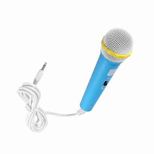 Cocoarm Wired Kids Mikrofon Dynamisches Karaoke -Mikrofon mit 3,5 Mm Jack für Erwachsene Gesangsparty Blau Gelb (Blue) von Cocoarm