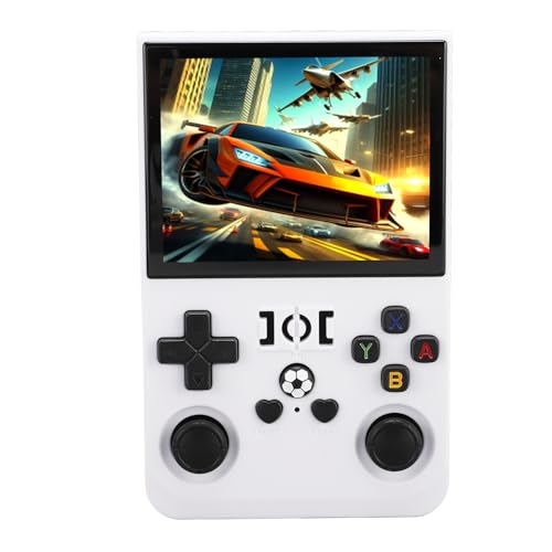 Handheld -Spielekonsole 4 Zoll IPS Bildschirm RK3326 CHIP 4000MAH Batterie 60+ Emulatoren mit Kleiner Speicherkarte für Retro -Spiele (64GB) von Cocoarm