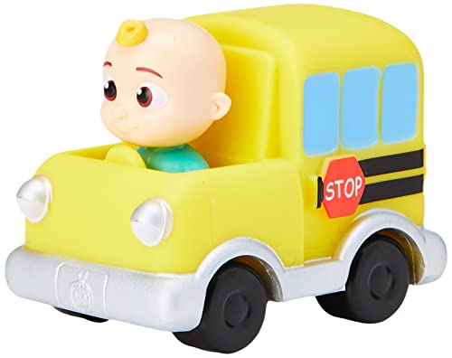 CoComelon JJ Melon Mini-Fahrzeug – mit eingebautem JJ im Schulbus Spielzeugauto – Spielzeug für Kinder, Kleinkinder und Vorschüler von CoComelon