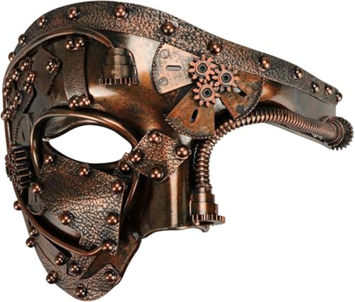 Coddsmz Maske für Masken, Steampunk, Phantom der Oper, mechanisch, venezianische Party-Maske Gr. Einheitsgröße, Antique Copper Coddsmz Maske für Masken, Steampunk, Phantom der Oper, mechanisch, venezianische Party-Maske Gr. Einheitsgröße, Antique Copper von Coddsmz
