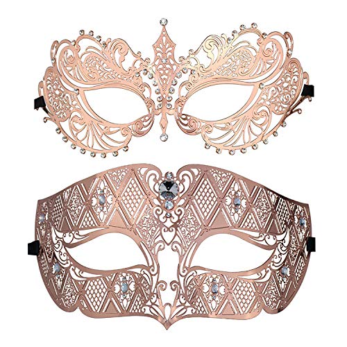 Paar Karneval Maske Maskerade Party Maske Metall Masken Venezianische Halloween Kostüm Maske von Coddsmz
