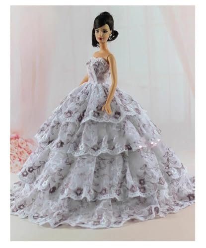 Codulu 11,5 Zoll American Doll Puppenkleid Mädchen Puppe 12 Zoll Abendkleid Prinzessin Rock Kostüm BJD Puppenkleidung 1/6 Kinderspielzeug 1pcs #C von Codulu