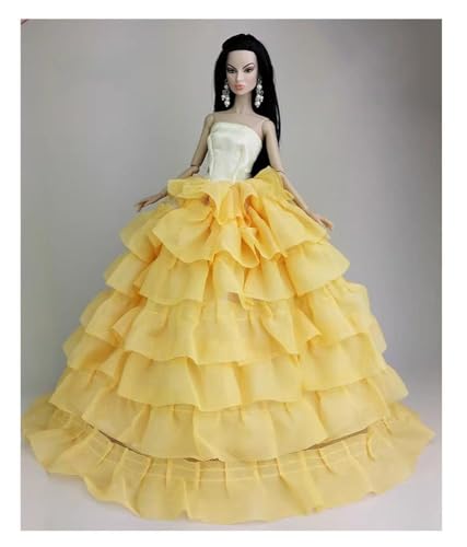 Codulu 11,5 Zoll American Doll Puppenkleid Mädchen Puppe 12 Zoll Abendkleid Prinzessin Rock Kostüm BJD Puppenkleidung 1/6 Kinderspielzeug 1pcs #D von Codulu