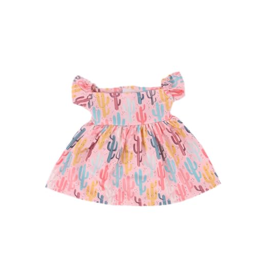 Codulu 18 Zoll amerikanische Puppenkleidung-Blumendruck-Sommerkleid für 43-46 cm Puppenzubehör 1 Stück-A von Codulu