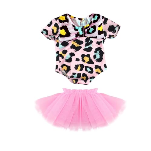 Codulu 18 Zoll amerikanische Puppenkleidung-Bowknot Stramplerrock Freizeitkleider 43-46cm-2pcs/set-B Puppenzubehör von Codulu