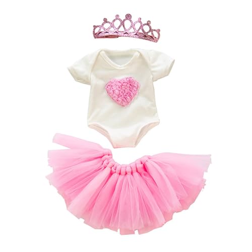 Codulu 18 Zoll amerikanische Puppenkleidung Prinzessin Krone Top Rock Shorts Zubehör für 43-46cm Puppen-Mädchen Puppen-3 Teile/Set-A von Codulu