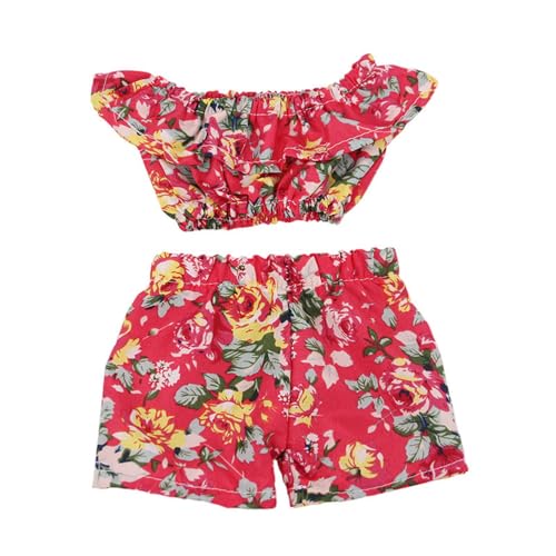 Codulu 18 Zoll amerikanische Puppenkleidung-Puppen-Blumen-Bedruckte Tops Shorts Lässige Sommerkleider Zubehör für 43-46cm Puppen-Puppen-2 Teile/Set-F Codulu 18 Zoll amerikanische Puppenkleidung-Puppen-Blumen-Bedruckte Tops Shorts Lässige Sommerkleider Zubehör für 43-46cm Puppen-Puppen-2 Teile/Set-F von Codulu