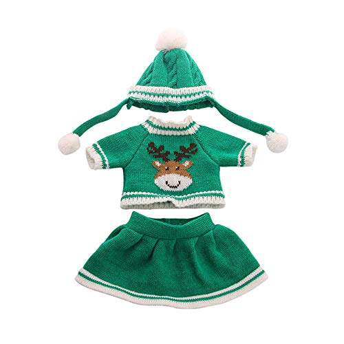 Codulu 18 Zoll amerikanische Puppenkleidung Puppen-Puppen-Hutrock Weihnachtskleidung Puppen-Zubehör 43-46 cm Puppen-3 Teile/Set-Grün Codulu 18 Zoll amerikanische Puppenkleidung Puppen-Puppen-Hutrock Weihnachtskleidung Puppen-Zubehör 43-46 cm Puppen-3 Teile/Set-Grün von Codulu