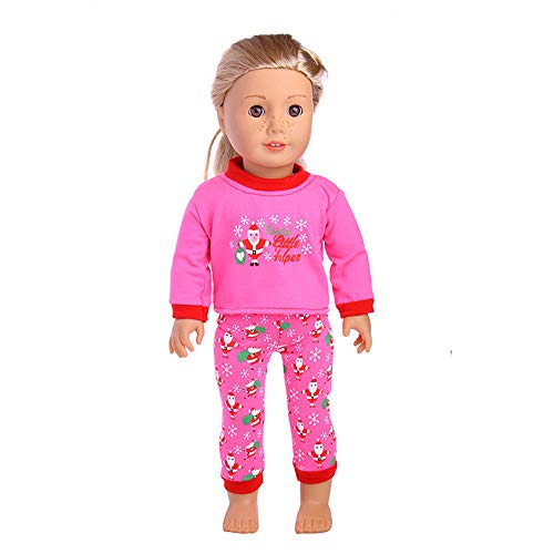 Codulu 18 Zoll amerikanische Puppenkleidung-Puppen-Weihnachtspyjama Top Hose Nachthemd Kleider Zubehör für 43-46cm Puppen-Mädchen Puppen-2 Teile/Set-E Codulu 18 Zoll amerikanische Puppenkleidung-Puppen-Weihnachtspyjama Top Hose Nachthemd Kleider Zubehör für 43-46cm Puppen-Mädchen Puppen-2 Teile/Set-E von Codulu