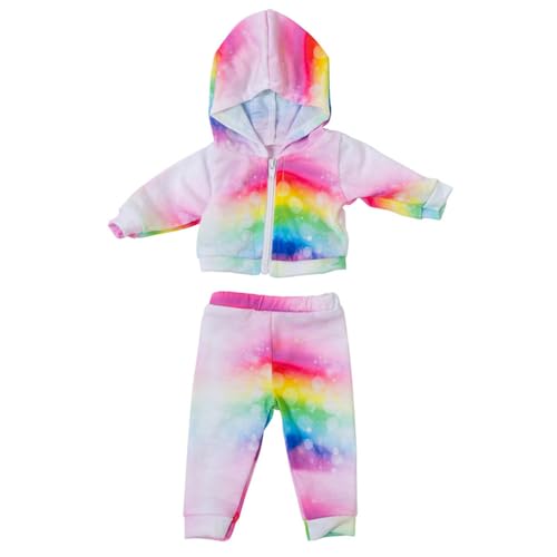Codulu 18 Zoll amerikanische Puppenkleidung Sportkleidung Mantel Jacke Top Hose Freizeitkleider 43-46cm Puppenzubehör für Mädchen Puppen-2pcs/set-G von Codulu