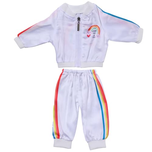 Codulu 18 Zoll amerikanische Puppenkleidung Sportkleidung Mantel Jacke Top Hose Freizeitkleider Puppenzubehör 43-46cm Puppen-2 Teile/Set-I von Codulu