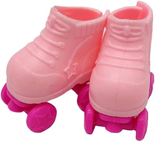 Codulu Puppen-Rollschuhe für Kugelgelenk-Puppe, 46 cm, amerikanische Mädchenpuppe, lässige Outfits, Kostüm-Zubehör, 1 Paar Codulu Puppen-Rollschuhe für Kugelgelenk-Puppe, 46 cm, amerikanische Mädchenpuppe, lässige Outfits, Kostüm-Zubehör, 1 Paar von Codulu