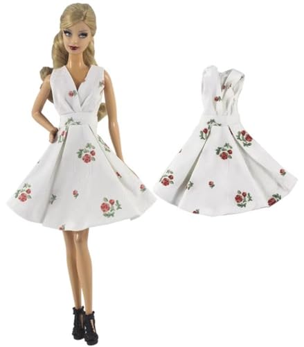 Codulu Puppenkleid für 11,5 Zoll America Doll 30 cm Mädchenpuppe-Blumenkleid mit V-Ausschnitt, Outfits für 1/6 BJD Puppe, Kinderspielzeug, 1 Stück.,#A Codulu Puppenkleid für 11,5 Zoll America Doll 30 cm Mädchenpuppe-Blumenkleid mit V-Ausschnitt, Outfits für 1/6 BJD Puppe, Kinderspielzeug, 1 Stück.,#A von Codulu
