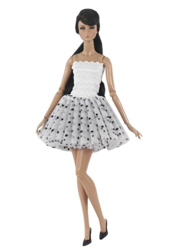 Codulu Puppenkleid für 11,5 Zoll America Doll 30 cm Mädchenpuppe-Kurzes Kleid Freizeitkleid Outfits für 1/6 BJD Puppe Kinderspielzeug-1 Stück-#E von Codulu
