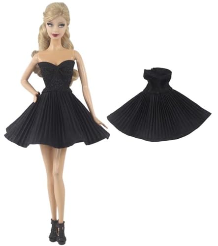 Codulu Puppenkleid für 11,5 Zoll America Doll 30 cm Mädchenpuppe-Plisseekleid Freizeitkleid Outfits für 1/6 BJD Puppe Kinderspielzeug-1 Stück-#G von Codulu