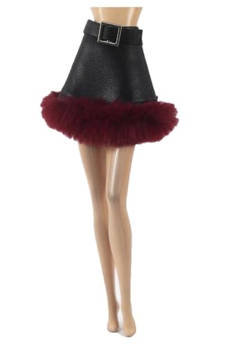 Codulu Puppenkleid für 11,5 Zoll America Doll 30 cm Mädchenpuppe-Plüsch-Lederröcke Jeansröcke Outfits für 1/6 BJD Puppe Kinderspielzeug-1 Stück-#G von Codulu