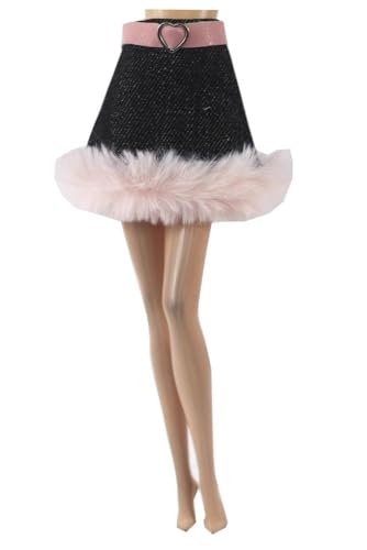 Codulu Puppenkleid für 11,5 Zoll America Doll 30 cm Mädchenpuppe-Plüsch-Lederröcke Jeansröcke Outfits für 1/6 BJD Puppe Kinderspielzeug-1 Stück-#J von Codulu